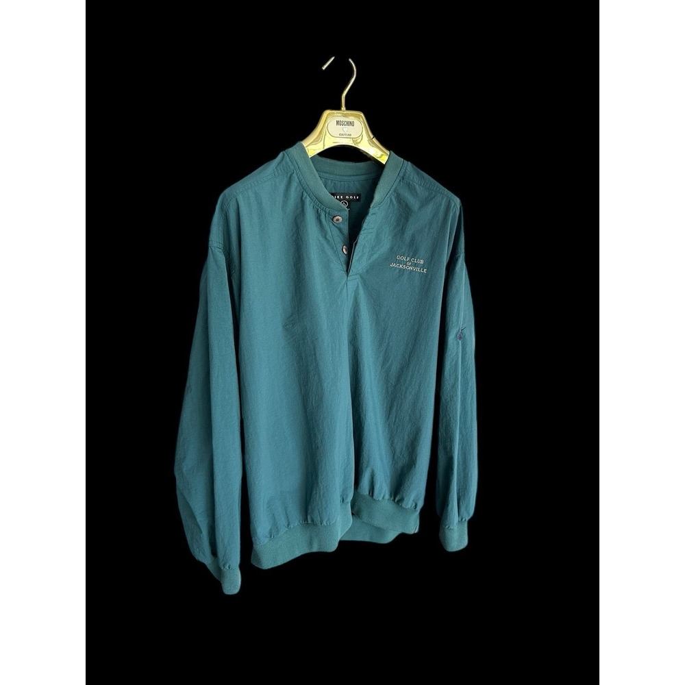 90s Nike Golf Lightweight Windbreaker Pullover Jacket Mens Large Green